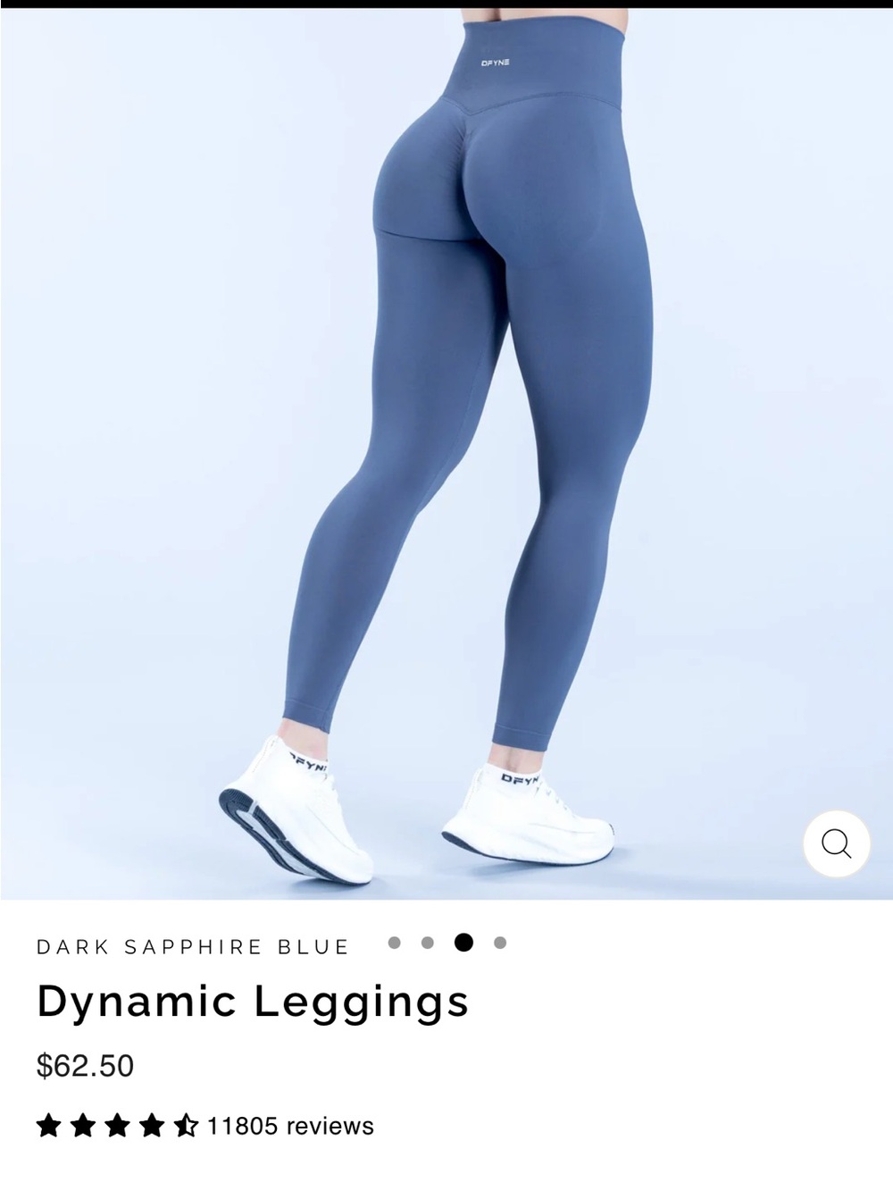 DFNE Dynamic Leggings — Dark Sapphire Blue
